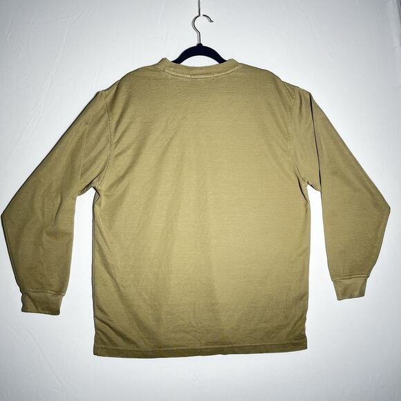 Bugatchi Uomo Shirt Mens M Wheat Long Sleeve Tee Shirt Soft Modal Rayon Green - Picture 4 of 12